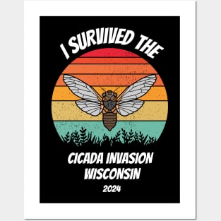 I survived the cicada invasion Wisconsin 2024 Posters and Art